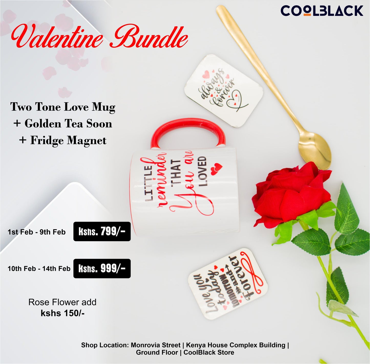 Valentine Red/White Mug Bundle